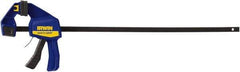 Irwin - 24" Capacity, 3-3/16" Throat Depth Carbon Steel Bar Clamp - 300 Lb Clamping Pressure, 796.93mm Max Spread - Apex Tool & Supply