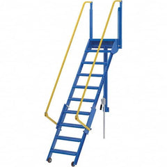 Vestil - 127-5/8" High 350 Lb Capacity 10 Step Ladder - Apex Tool & Supply