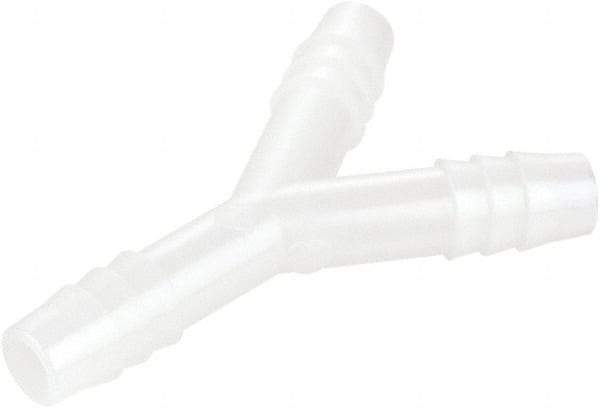 Parker - 3/8" Barb, Nylon Single Barbed Tube Y Connector - White - Apex Tool & Supply