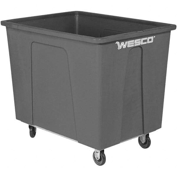 Wesco Industrial Products - 550 Lb Load Capacity, 12 Bushels, Plastic Box Truck - 28" Wide x 38" Long x 35" High, Grey - Apex Tool & Supply