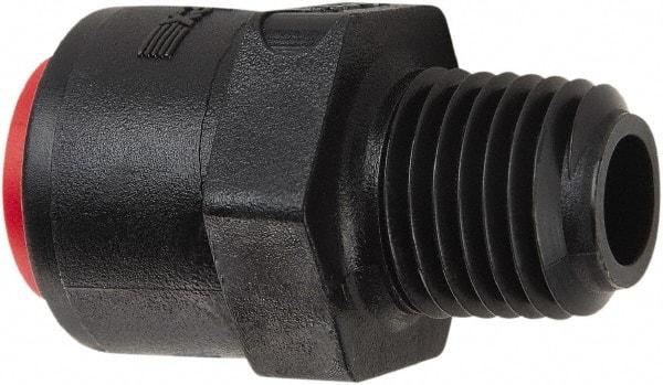 Parker - 1/4" Kynar Check Valve - Inline, Push-to-Connect x MNPT, 300 WOG - Apex Tool & Supply