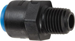 Parker - 1/4" Kynar Check Valve - Inline, Push-to-Connect x MNPT, 300 WOG - Apex Tool & Supply