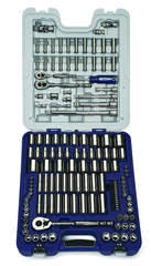 146 Piece - 1/4; 3/8; 1/2" Drive - Socket Set SAE and Metric - Apex Tool & Supply