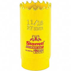 Starrett - 1-1/16" Diam, 1-5/8" Cutting Depth, Hole Saw - High Speed Steel Saw, Toothed Edge - Apex Tool & Supply