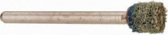 Rex Cut Product - 1/4" Head Diam x 1/4" Thickness, W160, Cylinder End, Aluminum Oxide Mounted Point - White, Medium Grade, 80 Grit, 75,330 RPM - Apex Tool & Supply