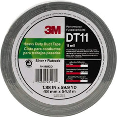 3M - 2" x 32m Black Duct Tape - 17 mil, Rubber Adhesive, Polyethylene Film Backing, Series DT17 - Apex Tool & Supply