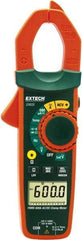 Extech - EX655, CAT III, Digital True RMS Auto Ranging Clamp Meter with 1.18" Clamp On Jaws - 750 VAC, 1000 VDC, 600 AC/DC Amps, Measures Voltage, Capacitance, Current, Frequency, Resistance, Temperature - Apex Tool & Supply