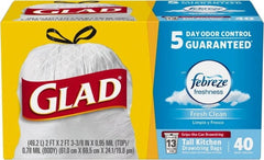 Glad - Pack of (6) 40-Count 13 Gal 0.78 mil Household/Office Trash Bags - Apex Tool & Supply