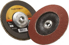 3M - 40 Grit, 7" Disc Diam, 5/8-11 Center Hole, Type 29 Ceramic Flap Disc - 8,500 Max RPM, Polyester Backing, Arbor Attaching System, Coated - Apex Tool & Supply