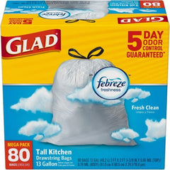 Glad - Pack of (3) 80-Count 13 Gal 0.95 mil Household/Office Trash Bags - Apex Tool & Supply