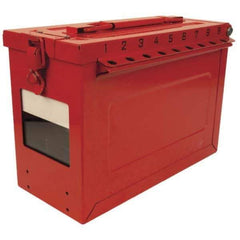 Master Lock - Group Lockout Boxes Portable or Wall Mount: Portable Maximum Number of Padlocks: 19 - Apex Tool & Supply