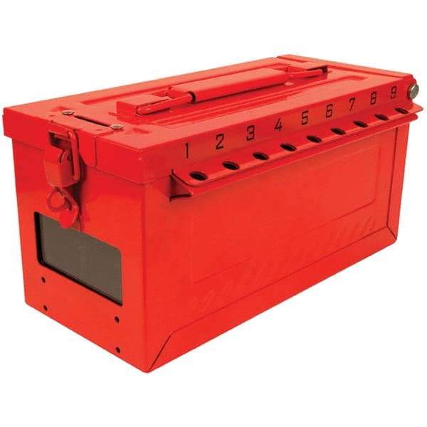 Master Lock - Group Lockout Boxes Portable or Wall Mount: Portable Maximum Number of Padlocks: 19 - Apex Tool & Supply