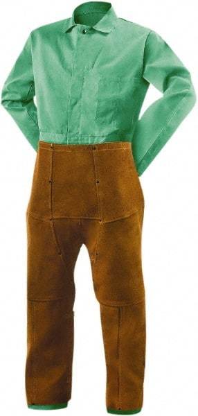 Steiner - Size Universal Leather Welding Chaps - No Pockets, Brown, Nonhazardous Protection - Apex Tool & Supply