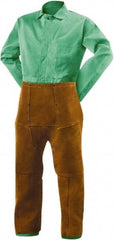 Steiner - Size Universal Leather Welding Chaps - No Pockets, Brown, Nonhazardous Protection - Apex Tool & Supply