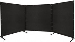 Steiner - 4' Wide x 6' High, Vinyl Laminated Polyester Portable Welding Screen - Black - Apex Tool & Supply
