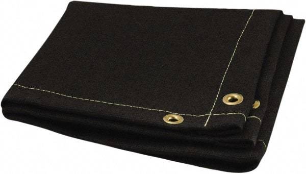 Steiner - 10' High x 10' Wide x 0.05" Thick Acrylic Coated Fiberglass Welding Blanket - Black, Grommet - Apex Tool & Supply