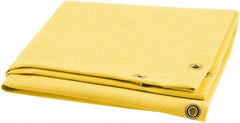 Steiner - 6' High x 6' Wide x 0.035" Thick Acrylic Coated Fiberglass Welding Blanket - Gold, Grommet - Apex Tool & Supply