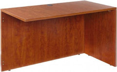 ALERA - Woodgrain Laminate Return/Bridge Shell Desk - 47-1/4" Wide x 23-5/8" Deep x 29-5/8" High, Medium Cherry - Apex Tool & Supply