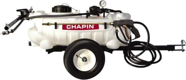 Chapin - 15 Gal Tow Behind Sprayer - Polyethylene Tank, 15' Reinforced Hose with Brass Wand - Apex Tool & Supply