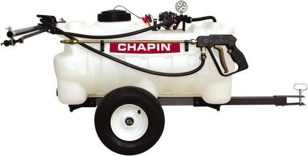 Chapin - 25 Gal Tow Behind Sprayer - Polyethylene Tank, 15' Reinforced Hose with Brass Wand - Apex Tool & Supply