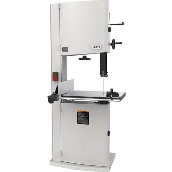 Jet - 20" Throat Capacity, Step Pulley Vertical Bandsaw - 2,530/4,850 SFPM, 5 hp, Single Phase - Apex Tool & Supply