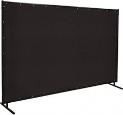 Steiner - 6' Wide x 10' High, Vinyl Laminated Polyester Portable Welding Screen - Black - Apex Tool & Supply