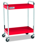 Red Service Cart with 2 Shelves - Apex Tool & Supply