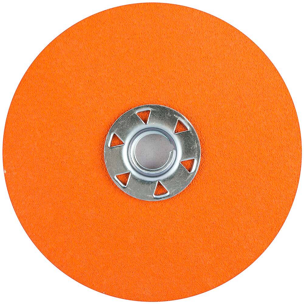 Norton - 5" Diam, 5/8" Hole, 80 Grit Ceramic Alumina Fiber Disc - Apex Tool & Supply