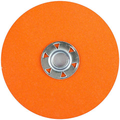Norton - 5" Diam, 5/8" Hole, 80 Grit Ceramic Alumina Fiber Disc - Apex Tool & Supply