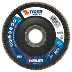 4-1/2″ Big Cat Abrasive Flap Disc, Flat, Phenolic Backing, 120Z, 7/8″ Arbor Hole - Apex Tool & Supply