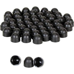 Vestil - 9/16" Bollard Cap - Black, Plastic, Smooth Surface - Apex Tool & Supply