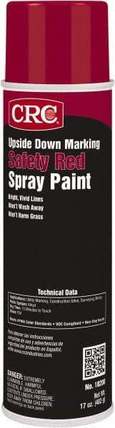 CRC - 20 fl oz Red Marking Paint - 700' Coverage, Lead Free Formula, 526.7 gL VOC - Apex Tool & Supply