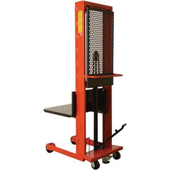 Wesco Industrial Products - 1,000 Lb Capacity, 60" Lift Height, Steel Stacker Manually Operated Lift - Apex Tool & Supply