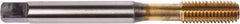 Union Butterfield - M16x2.00 Metric Coarse 6H Modified Bottoming Thread Forming Tap - Powdered Metal High Speed Steel, TiN Finish, 110mm OAL, 27mm Thread Length, Right Hand Thread, Series 1697AP - Apex Tool & Supply