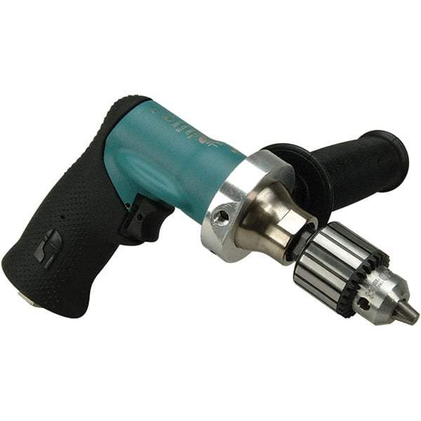 Dynabrade - 3/8" Keyed Chuck - Pistol Grip Handle, 1,000 RPM, 0.4 hp, 90 psi - Apex Tool & Supply