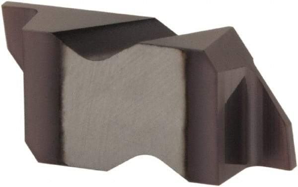 Tool-Flo - 2125FLG Grade AC3, 1/8" Cutting Width Carbide Grooving Insert - 0.11" Max Depth of Cut, Right Hand, .005 to .010" Corner Radius, AlTiN Finish - Apex Tool & Supply