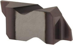 Tool-Flo - 2125FLG Grade AC3, 1/8" Cutting Width Carbide Grooving Insert - 0.11" Max Depth of Cut, Right Hand, .005 to .010" Corner Radius, AlTiN Finish - Apex Tool & Supply