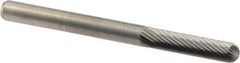 M.A. Ford - 1/8" Cut Diam, 1/8" Shank Diam, Cylinder with Radius Head Fine Cut Burr - Carbide, Radius End, 9/16" LOC, 1-1/2" OAL - Apex Tool & Supply