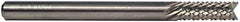 M.A. Ford - 3/16" Diam, 5/8" LOC, Fishtail Point End, Solid Carbide Diamond Pattern Router Bit - 2" OAL, 3/16" Shank Diam - Apex Tool & Supply