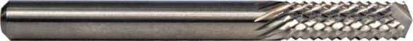 M.A. Ford - 3/64" Diam, 5/32" LOC, Drill Point End, Solid Carbide Diamond Pattern Router Bit - 1-1/2" OAL, 1/8" Shank Diam - Apex Tool & Supply