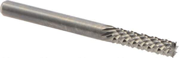 M.A. Ford - 1/8" Diam, 1/2" LOC, Burr End, Solid Carbide Diamond Pattern Router Bit - 1-1/2" OAL, 1/8" Shank Diam - Apex Tool & Supply