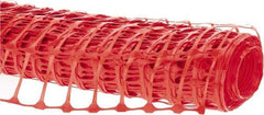 PRO-SAFE - 100' Long x 4' High, Orange Reusable Safety Fence - 1-15/32" x 1-15/32" Mesh - Apex Tool & Supply