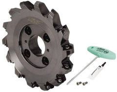 Kennametal - 10" Cut Diam, 2-1/2" Arbor Hole, 8mm Max Depth of Cut, 45° Indexable Chamfer & Angle Face Mill - 14 Inserts, HNPJ 1307... Insert, Right Hand Cut, 14 Flutes, Through Coolant, Series Dodeka Max - Apex Tool & Supply