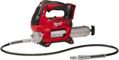 Milwaukee Tool - 10,000 Max psi, Flexible Battery-Operated Grease Gun - 14 oz Capacity, 31 Strokes per oz, Includes Grease Gun, Gauge Hose Assembly & Coupler - Apex Tool & Supply