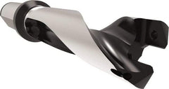 Allied Machine and Engineering - Series 26, 26 to 28.99mm Diam, 32mm Diam Straight Shank with Flange, Straight Flute Spade Drill - 87mm Max Depth, 128.1mm Body Length, 188.1mm OAL, Standard Length, Through Coolant - Apex Tool & Supply