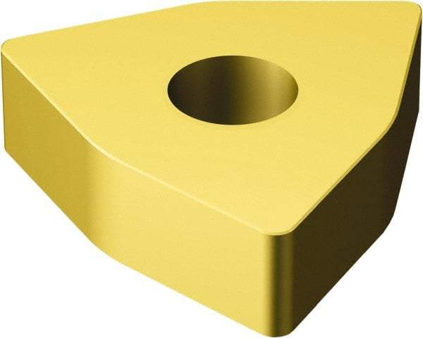 Sandvik Coromant - WNGA432 Grade 6050 Ceramic Turning Insert - TiN Finish, 80° Trigon, 1/2" Inscr Circle, 3/16" Thick, 1/32" Corner Radius - Apex Tool & Supply
