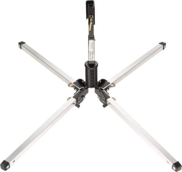 PRO-SAFE - 4' High, Roll-Up Traffic Sign Stand Kit - Aluminum/Steel, Compatible with 48" High x 48" Wide Signs, Silver & Black - Apex Tool & Supply