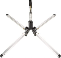 PRO-SAFE - 4' High, Roll-Up Traffic Sign Stand Kit - Aluminum/Steel, Compatible with 48" High x 48" Wide Signs, Silver & Black - Apex Tool & Supply