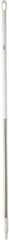 Vikan - 60 x 1-1/4" Stainless Steel Squeegee Handle - European Threaded Connection, White - Apex Tool & Supply