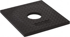 PRO-SAFE - 17-1/2 & 15-1/2" Wide x 1-1/4" High Rubber Trim Line Channelizer Base - 10 Lb, Black - Apex Tool & Supply